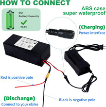 Load image into Gallery viewer, 36V 10Ah Ebike Battery Pack with 3A Charger and BMS for Scooter Bicycles Motorcycle