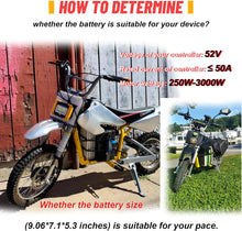 Load image into Gallery viewer, Ebike Battery 52V 30AH Lithium Lifepo4 Battery Pack for Electric Bike Bicycle Scooter 1500W Motor