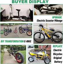 Load image into Gallery viewer, 36V 10Ah Ebike Battery Pack with 3A Charger and BMS for Scooter Bicycles Motorcycle