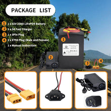 Load image into Gallery viewer, Ebike Battery 52V 20AH Lithium Lifepo4 Battery Pack for Electric Bike Bicycle Scooter 1000W Motor