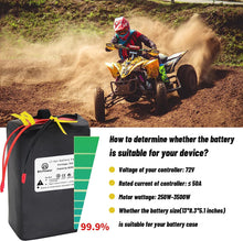 Load image into Gallery viewer, 72V 50Ah Lithium Li-ion Ebike Battery For Electric Bicycle Tricycle 3000W Motor