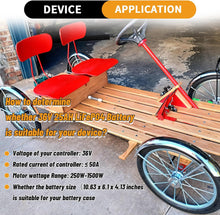 Load image into Gallery viewer, 36V 25Ah Ebike Battery Pack Lithium LiFePO4 for Scooter Electric Bike 30A BMS