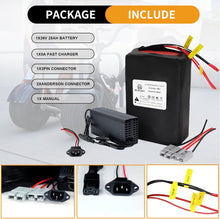 Load image into Gallery viewer, 36V 25Ah Ebike Battery Pack Lithium LiFePO4 for Scooter Electric Bike 30A BMS