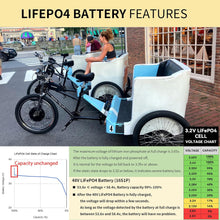 Load image into Gallery viewer, 48 Volt Bicycle Battery LiFePO4 Electric Bikes Scooter Ebike Battery 48V 40Ah