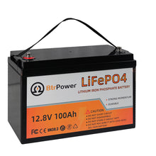 Load image into Gallery viewer, Lifepo4 Battery Pack 12v Deep Cycle 100Ah Battery for RV Solar System