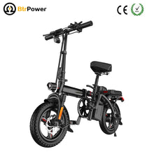 Load image into Gallery viewer, 14" 48V 400W Motor Folding Ebike City Electric Bike 48V 15AH Lithium-Ion Battery for Adult Comfortable luxurious Seat