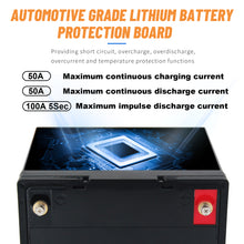 Load image into Gallery viewer, 12V 50Ah LiFePO4 Deep Cycle Battery With 100A BMS For Wheelchair RV Marine Solar System