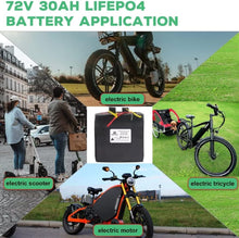 Load image into Gallery viewer, 72V 30Ah 72Volt Ebike Battery Pack Lifepo4 Electric Bike Bicycle Scooter Batteries
