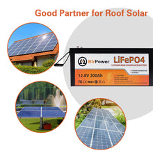 Load image into Gallery viewer, 12V 200Ah LiFePO4 Deep Cycle Battery With 100A BMS For RV Marine Solar System