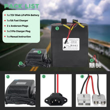 Load image into Gallery viewer, 72V 30Ah 72Volt Ebike Battery Pack Lifepo4 Electric Bike Bicycle Scooter Batteries