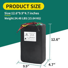 Load image into Gallery viewer, 48V 50AH Bicycle Battery LiFePO4  Electric Bicycle Bike Scooter Battery 48 Volt 50A BMS
