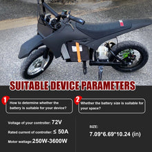 Load image into Gallery viewer, 72V 20Ah Lifepo4 Ebike Battery Pack for Electric Bike Motor Scooter 50A BMS
