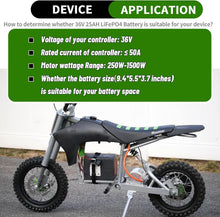 Load image into Gallery viewer, 36V 25Ah Ebike Battery Pack Lithium LiFePO4 for Scooter Electric Bike 30A BMS

