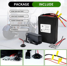 Load image into Gallery viewer, 36V 25Ah Ebike Battery Pack Lithium LiFePO4 for Scooter Electric Bike 30A BMS

