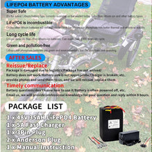 Load image into Gallery viewer, 48V Ebike Battery 35Ah Btrpower Electric Bike Lifepo4 Lithium for Scooter Motor

