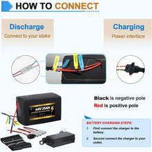 Load image into Gallery viewer, 48v 25ah Lithium Lifepo4 Ebike Battery Pack fit for 1000W Motor Scooter 50A BMS
