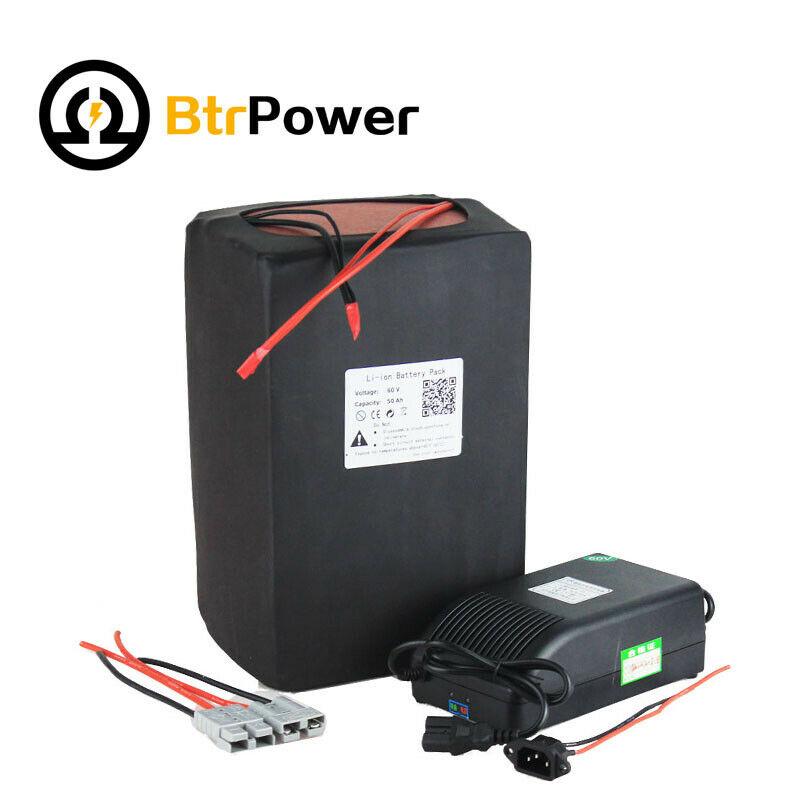 60V 50Ah Lithium Li-ion Battery Pack for Electric Bike Bicycle
